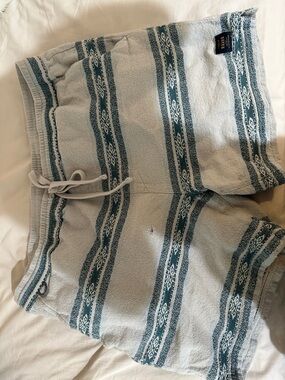 Roark Light blue and Teal Striped Terry Shorts